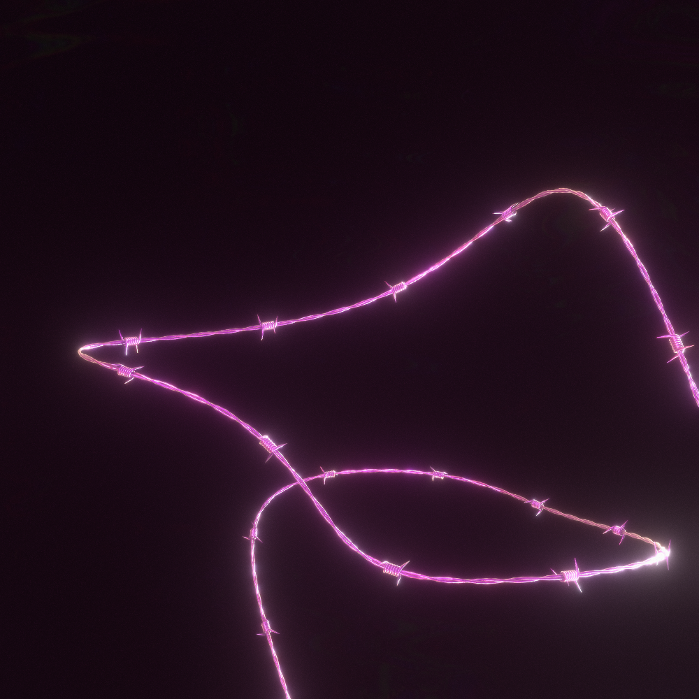 Barbed Wire. 3D.